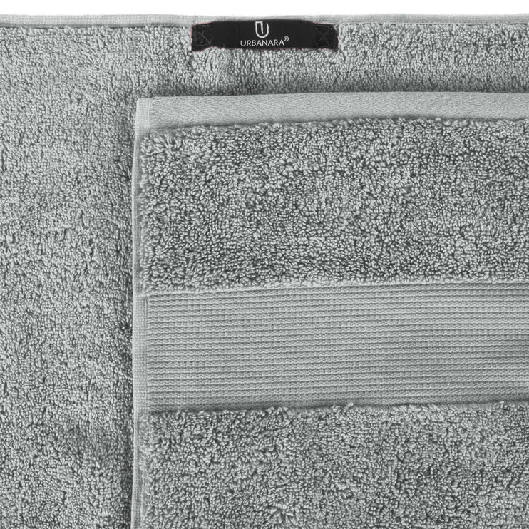 Handtuch Alvito, Blaugrau, 100% Zero-Twist Baumwolle | URBANARA Baumwoll-Handtücher