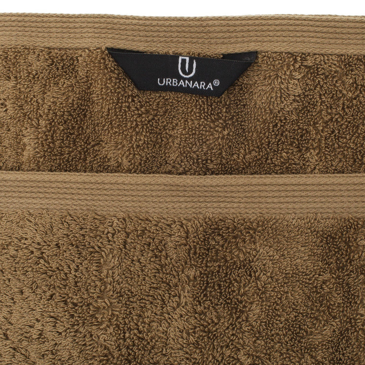 Gemischtes Handtuch Set Penela, Braun, 100% ägyptische Baumwolle | URBANARA Baumwoll-Handtücher