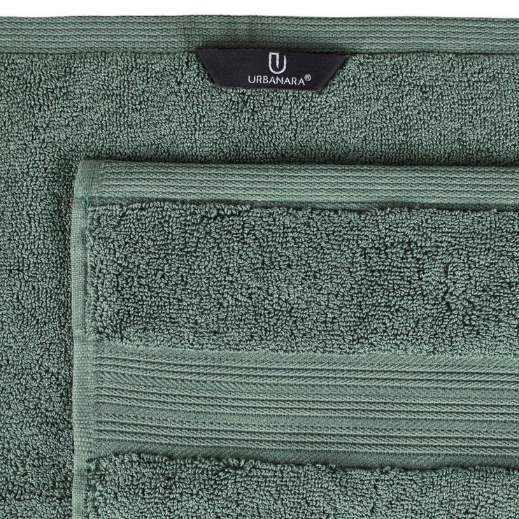 Gemischtes Handtuch Set Salema, Graugrün, 100% Supima Baumwolle | Hochwertige Wohnaccessoires