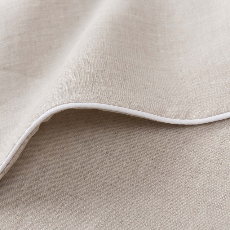 Bettdeckenbezug Tercia, Natur & Weiß, 100% Leinen | Hochwertige Wohnaccessoires