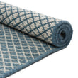 Teppich Loni, Blau & Eierschale, 100% Wolle | Hochwertige Wohnaccessoires