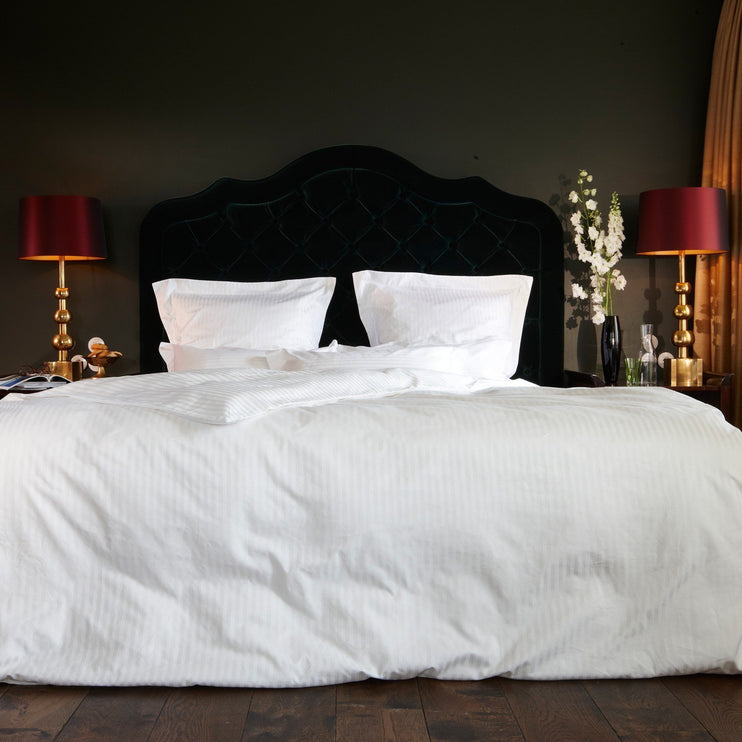 Bettdeckenbezug Como, Weiß, 100% Baumwolle | Hochwertige Wohnaccessoires