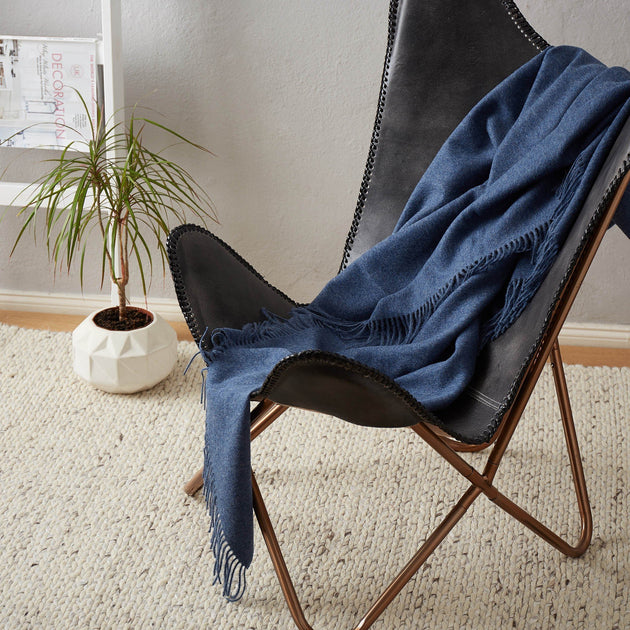 Decke Aricain Jeansblau | Schöne Ideen für Ihr Zuhause | URBANARA