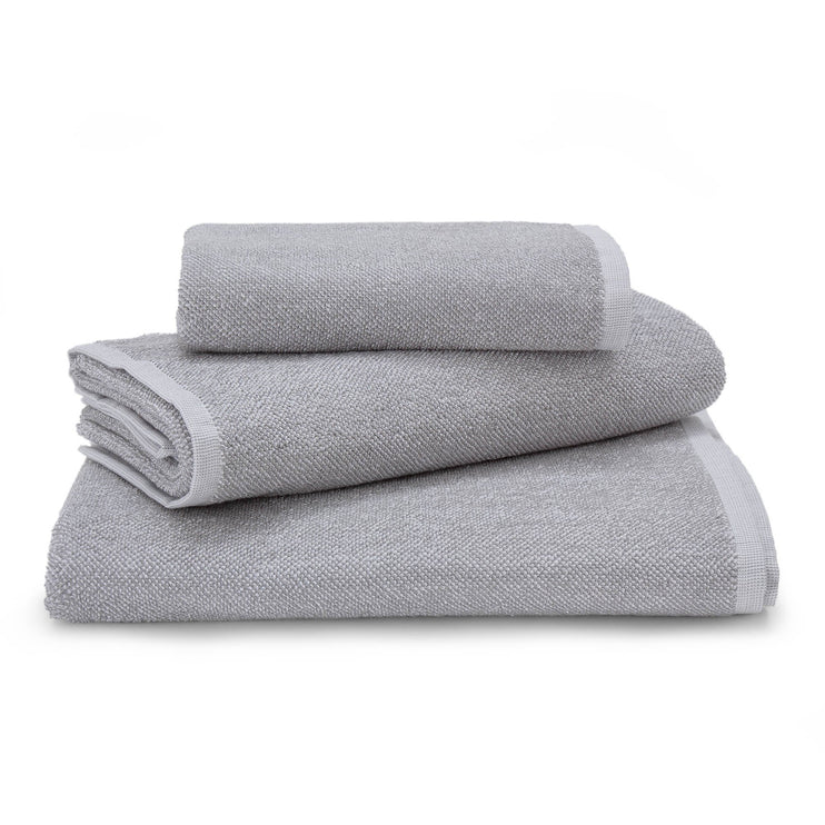 Handtuch Ventosa, Grau & Weiß, 100% Bio-Baumwolle