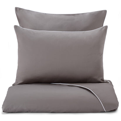 Bettdeckenbezug Lanton, Grau & Weiß, 100% Baumwolle