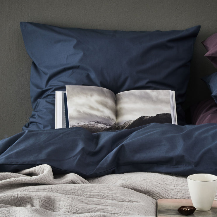 Bettdeckenbezug Manteigasin Dunkles Graublau | Schöne Ideen für Ihr Zuhause | URBANARA