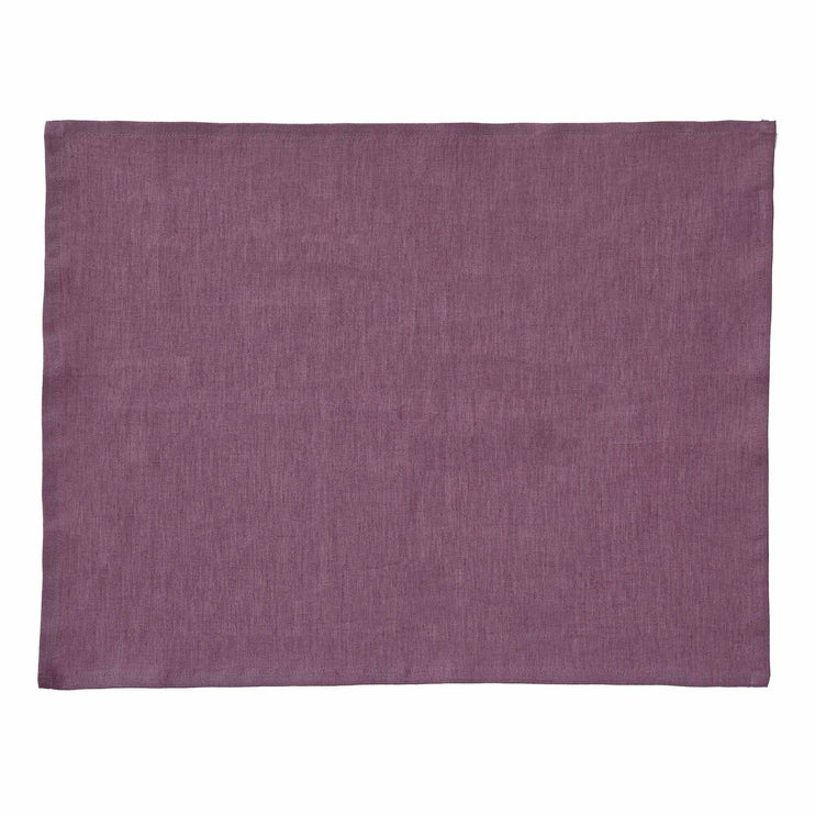Tischset Teis, Aubergine, 100% Leinen