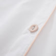 Nachthemd Alva Weiß & Rosa, 100% Bio-Baumwolle | Hochwertige Wohnaccessoires