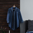 Pyjama Alva, Dunkles Graublau & Weiß, 100% Bio-Baumwolle | URBANARA Nachtwäsche