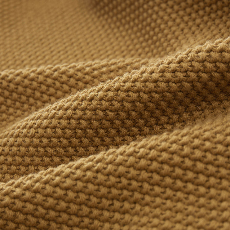 Baumwolldecke Antua Senfgelb, 100% Baumwolle | URBANARA Baumwolldecken