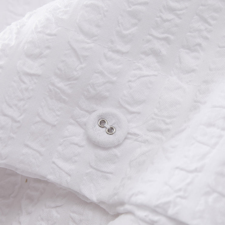 Bettdeckenbezug Ansei, Weiß, 100% Baumwolle | URBANARA Seersucker-Bettwäsche