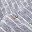Bettdeckenbezug Bayan, Dunkelblau & Naturweiß, 100% Baumwolle | URBANARA Seersucker-Bettwäsche