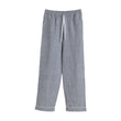 Pyjama Casaal, Dunkles Graublau & Weiß, 100% Leinen & 100% Baumwolle