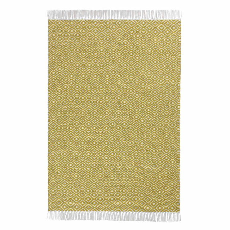 Outdoor-Teppich Barota Leuchtendes Senfgelb & Weiß, 100% PET | Hochwertige Wohnaccessoires