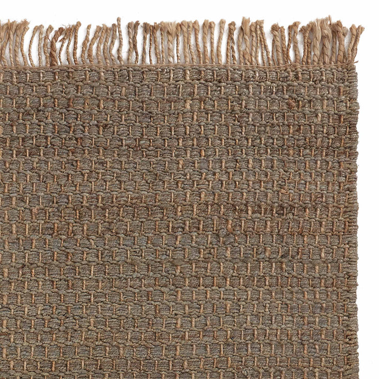 Teppich Baruva Graugrün & Natur, 100% Jute
