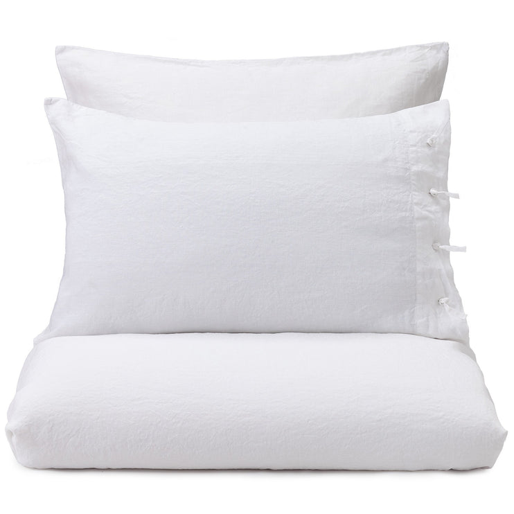 Bettdeckenbezug Figuera, Weiß, 100% Leinen
