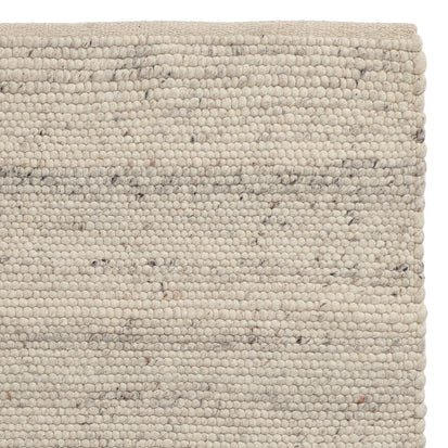 Teppich Jindas Elfenbein, 65% Wolle & 35% Baumwolle