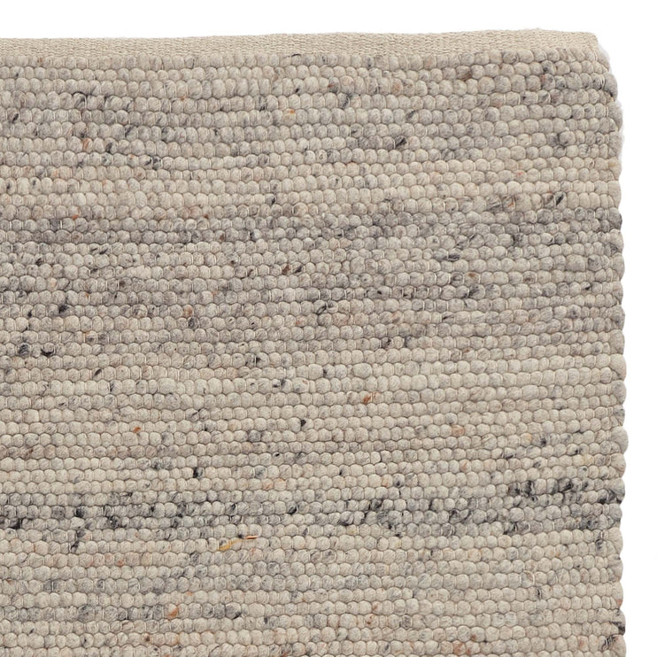Teppich Jindas Silbergrau, 65% Wolle & 35% Baumwolle