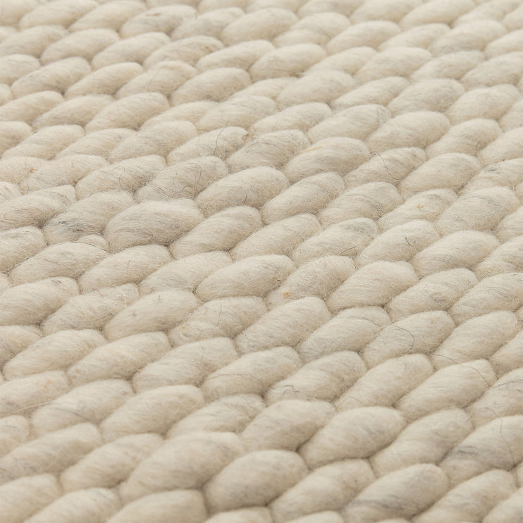Wollteppich Kalu übergroß Elfenbein, 100% Wolle | Hochwertige Wohnaccessoires