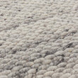 Teppich Kalu Hellgrau-Melange, 100% Wolle | Hochwertige Wohnaccessoires