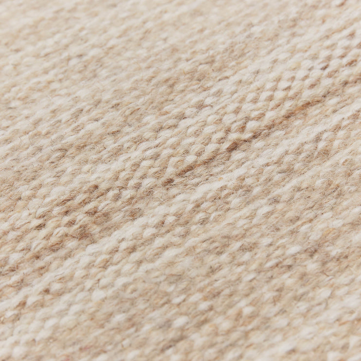 Teppich Karo, Sand & Naturweiß, 100% Wolle | URBANARA Wollteppiche