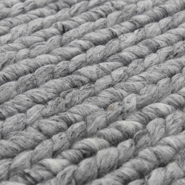 Wollteppich Palama übergroß Grau-Melange, 50% Wolle & 50% Viskose | Hochwertige Wohnaccessoires
