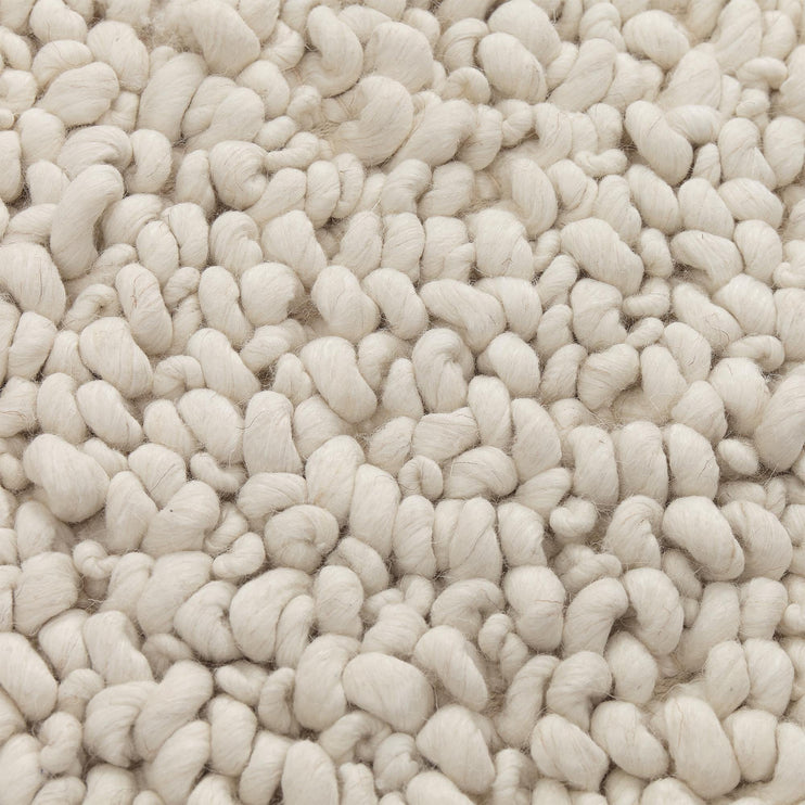 Teppich Panchu, Elfenbein, 45% Wolle & 45% Viskose & 10% Baumwolle | Hochwertige Wohnaccessoires