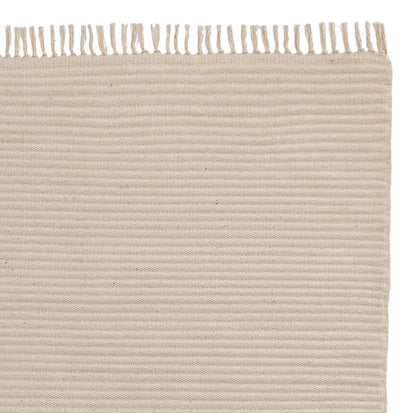 Teppich Salasar, Naturweiß, 100% Baumwolle